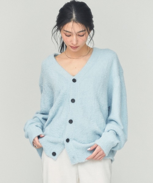 BLUE×PALANG（ブルーパラン） カーディガン SHORT SHAGGY BIG CARDIGAN