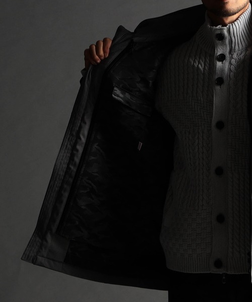 ニコルクラブフォーメン　メンズM レザーカーコート NICOLE CLUB FOR MEN（ニコルクラブフォーメン） コート ジャケット