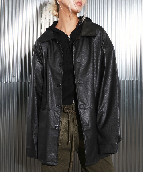 【限定値下】Loungedress フェイクレザージャケット 限定値下】Loungedress フェイクレザージャケット Loungedress