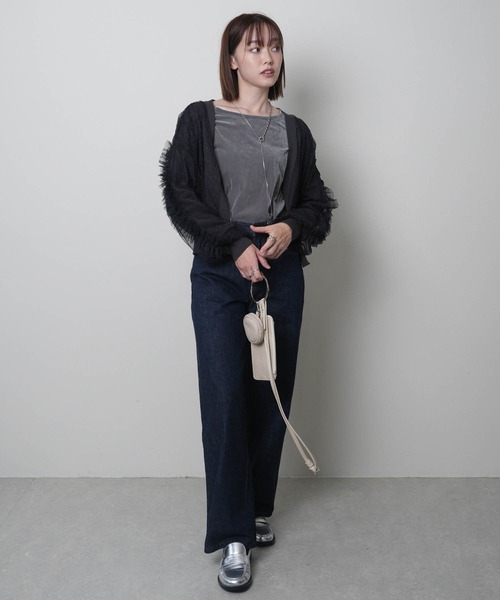 LADYMADE（レディメイド） カーディガン フロントジップチュールフリル