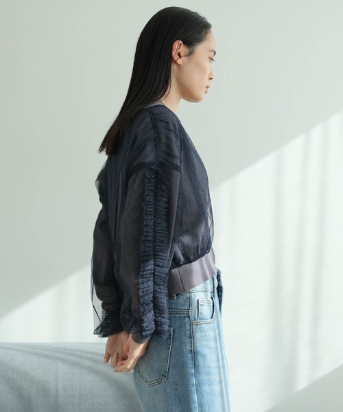 LADYMADE（レディメイド） カーディガン フロントジップチュールフリル