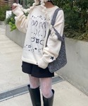 ニット セーター アソート柄手編み風ニット レ...の詳細画像2
