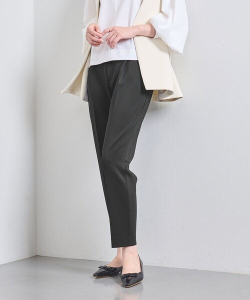 UNITED ARROWS スラックス パンツ SPONGY タック テーパード 