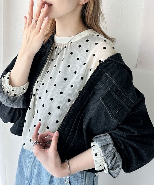 レディースファッション 136t*美品 シップス 0 x ones ドット 