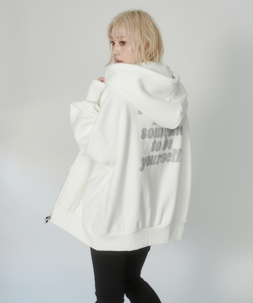 envym 2018AW ビッグパーカー ENVYM（アンビー） パーカー ビッグシルエットロゴパーカー レディース