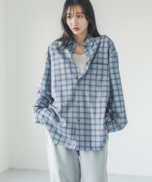 LOWRYS FARM（ローリーズファーム） シャツ シアサッカーチェック 