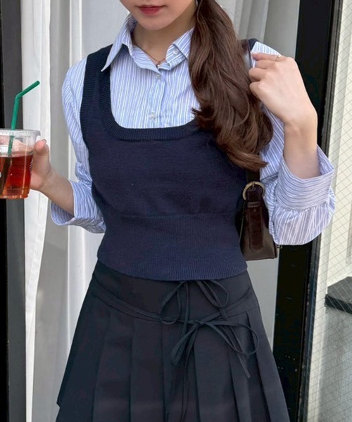 one after another NICE CLAUP ブラウス シャツ ベストドッキング