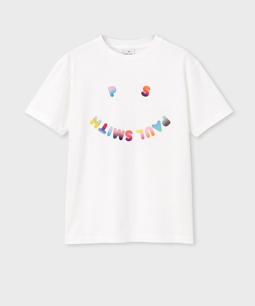 美品 ポールスミス　Ｔシャツ PS Paul Smith tシャツ ウィメンズ ”Happy” グラデーション