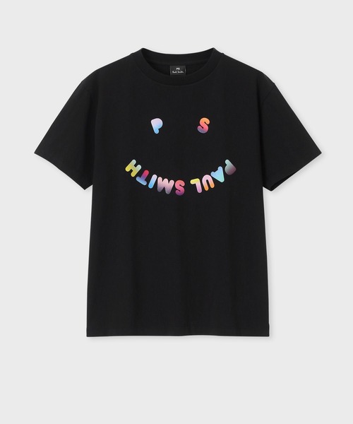 美品 ポールスミス　Ｔシャツ PS Paul Smith tシャツ ウィメンズ ”Happy” グラデーション