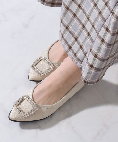 【新品】Bridget Birkin ビジューモチーフポインテッドパンプス Bridget Birkin パンプス 「Bridget Walk」ビジューモチーフ
