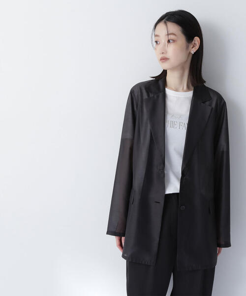 新品【NATURAL BEAUTY BASIC】テーラードジャケット サマードライタッチ SETUP シングルテーラードジャケット