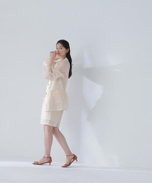 NATURAL BEAUTY BASIC ジャケット テーラードジャケット シアー