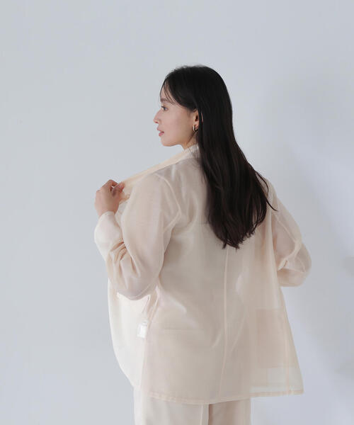 NATURAL BEAUTY BASIC ジャケット テーラードジャケット シアー