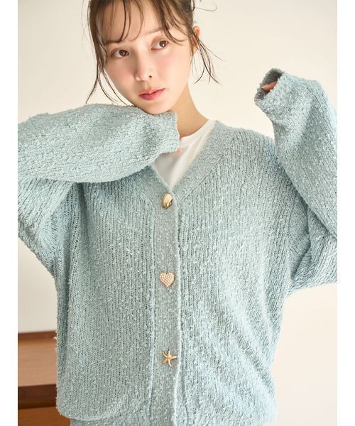 SNIDEL HOME パジャマ ルームウェア シェルボタンカーディガン