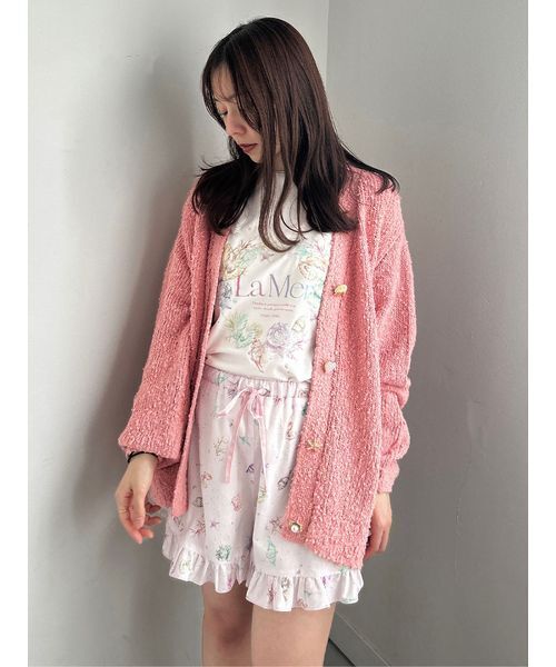 SNIDEL HOME パジャマ ルームウェア シェルボタンカーディガン