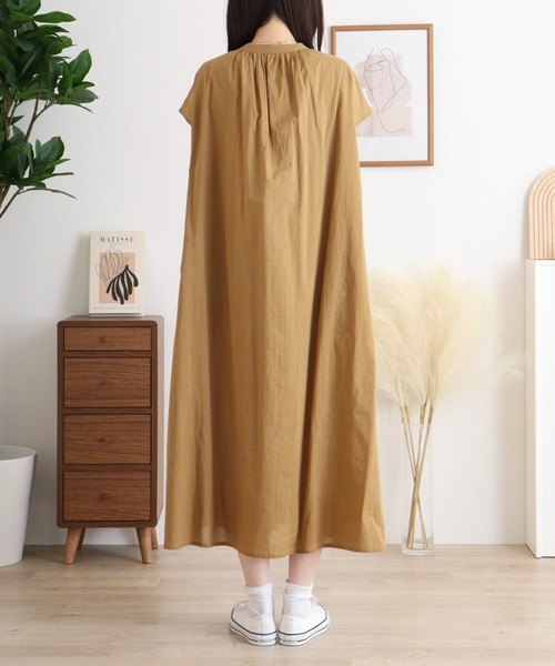 mitis（ミティス） ワンピース フレンチスリーブタックワンピース