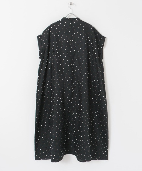 URBAN RESEARCH DOORS ワンピース リネンドットフレアワンピース