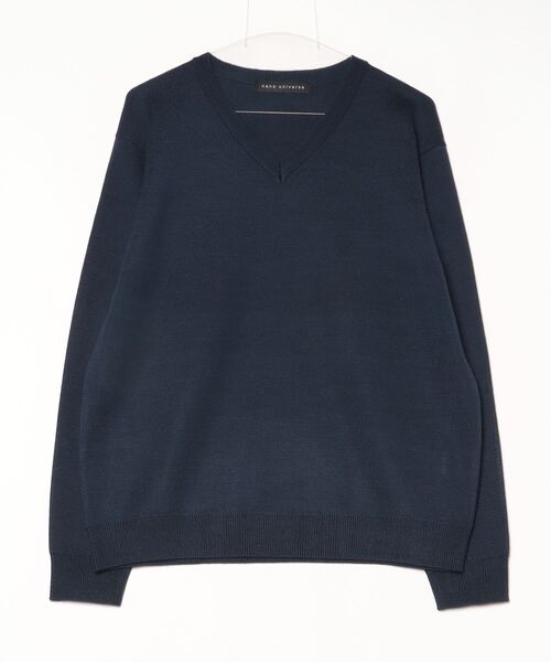 未使用級　ブリーフィング　ニット　セーター　ネイビー M ナノユニバース別注 NANO universe（ナノ・ユニバース） 長袖ニット M ネイビー メンズ