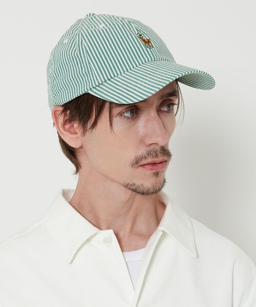 POLO RALPH LAUREN キャップ 帽子 「POLO LAUREN」 シアサッカー