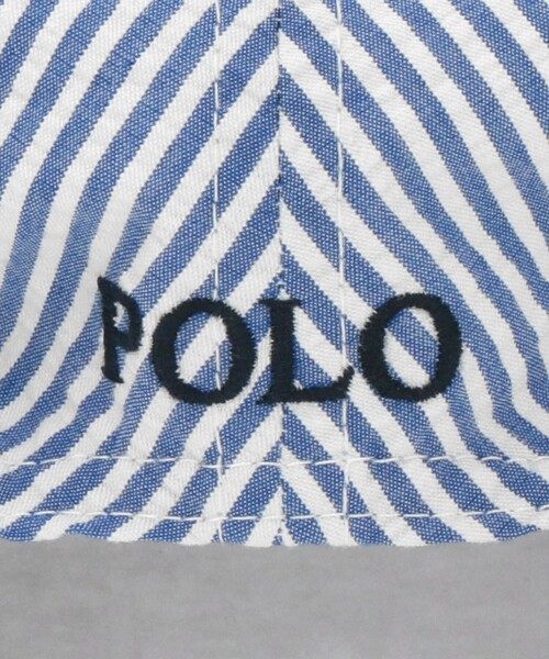 ポロ ラルフローレン スポーツ キャップ シアサッカー ブルー 未使用 POLO RALPH LAUREN キャップ 帽子 「POLO LAUREN」 シアサッカー