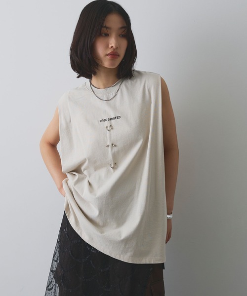 tシャツ メッシュノースリーブプルオーバー レディース AZUL BY MOUSSY タンクトップ ノースリーブ メッシュコンビニ