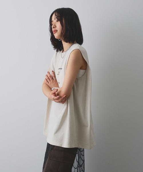 tシャツ メッシュノースリーブプルオーバー レディース AZUL BY MOUSSY タンクトップ ノースリーブ メッシュコンビニ
