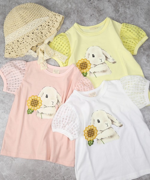 la poche biscuit（ラポシェビスキュイ） tシャツ うさぎ半袖Tシャツ 