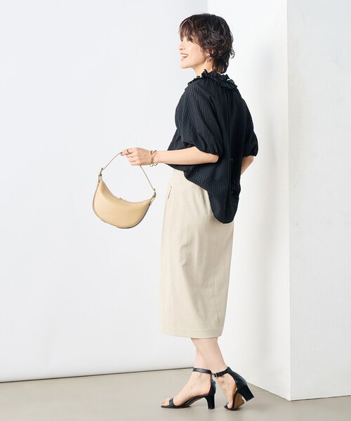 NOLLEY'S sophi　サッカーチェックフリルネックブラウス NOLLEY'S Sophi ブラウス シャツ サッカーチェックフリルネック