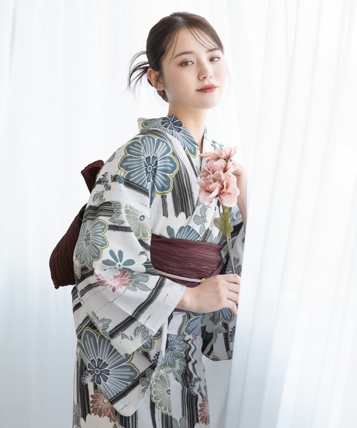 おはしょり布　機能性繊維クールパス　新二部式　(三部式) セパレート　花柄 浴衣 新二部式 (三部式) セパレート 花柄 浴衣 おはしょり布 機能性