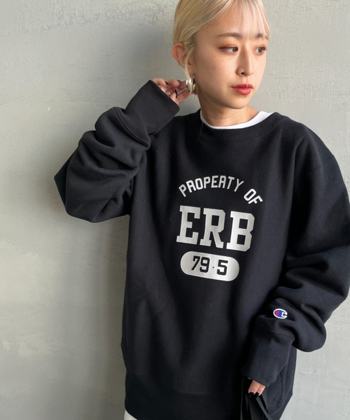 「Champion」 スウェットカットソー X-LARGE ブラック レディース