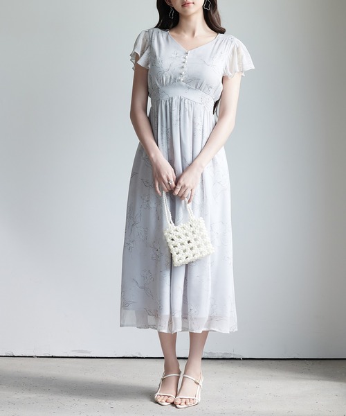 Spick & Span 花柄シフォンワンピース ふんわり軽やか Spick & Span 花柄シフォンワンピース ふんわり軽やか ワンピース