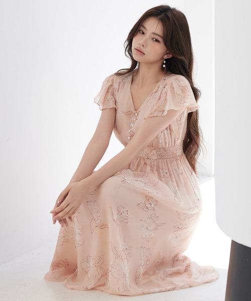 Spick & Span 花柄シフォンワンピース ふんわり軽やか Spick & Span 花柄シフォンワンピース ふんわり軽やか ワンピース