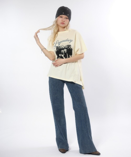 tシャツ 2WAYアシンメトリーヴィンテージTシャツ レディース ACLENT tシャツ 2WAYアシンメトリーヴィンテージTシャツ