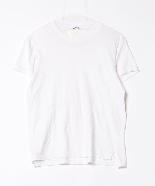 AURALE ホワイト 半袖 Tシャツ AURALEE 「AURALEE」 半袖Tシャツ 1 ホワイト レディース