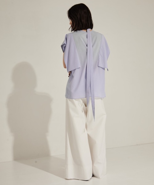 新品未使用　CLANE SQUARE SLEEVE BLOUSE ブルー2サイズ CLANE SQUARE SLEEVE BLOUSE - メルカリ