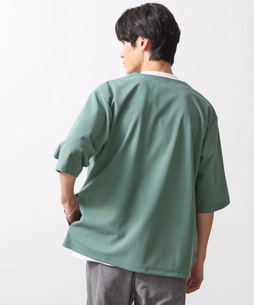 THE SHOP TK カーディガン 梨地アンサンブルカーディガン 五分袖