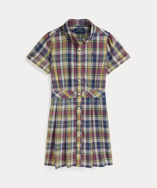 Polo Ralph Lauren チェック柄ワンピース 140 Polo Ralph Lauren Childrenswear ワンピース チェック コットン