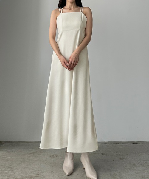 Louere（ルエレ） ワンピース シャギーショートニット＋セミフレア