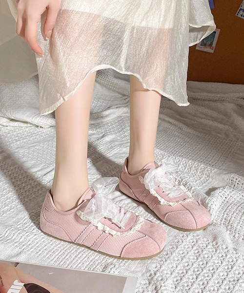 shoes365 スニーカー レースリボンスニーカー レディース : ZOZOTOWN