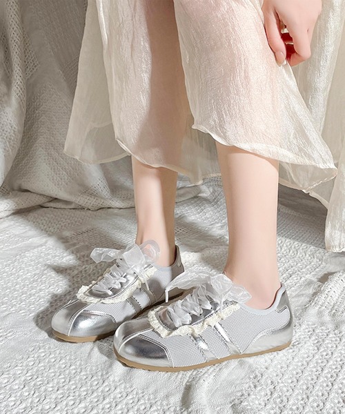 shoes365 スニーカー レースリボンスニーカー レディース : ZOZOTOWN
