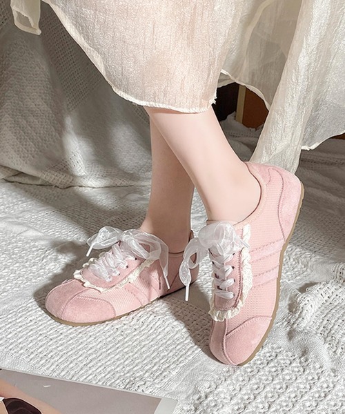 shoes365 スニーカー レースリボンスニーカー レディース : ZOZOTOWN