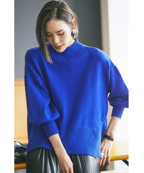 &. NOSTALGIA（ノスタルジア） 長袖ニット FREE ロイヤルブルー