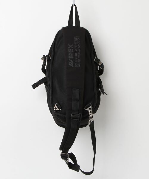AVIREX CAVE ブラックリュックサック ケーブ フラップ リュックサック／CAVE FLAP RUCKSACK