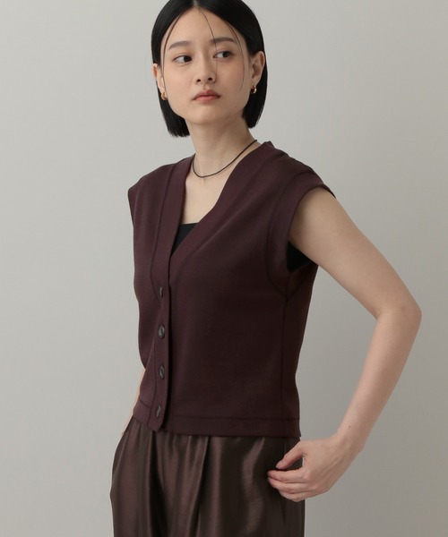 ベスト ジレ ミラノリブベスト レディース