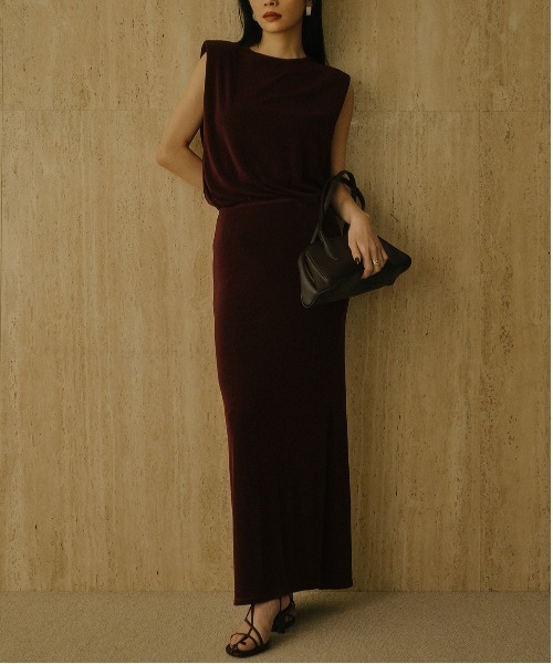 anuans（アニュアンス） スカート アセテートカットナロースカート