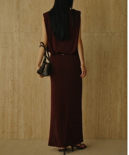 anuans（アニュアンス） スカート アセテートカットナロースカート