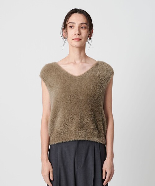 BEAUTY＆YOUTH UNITED ARROWS ベスト ジレ シャギーVネック ニット