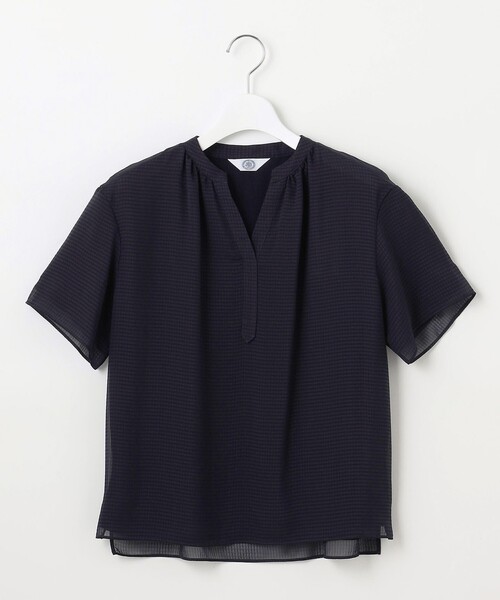 【美品】SOÉJU ネイビー 半袖ブラウス J.PRESS 「J.PRESS」 半袖ブラウス MEDIUM ネイビー レディース