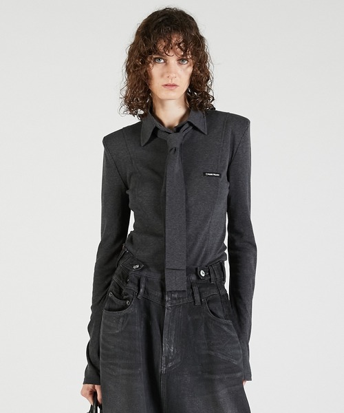 「2025Autumn Pre-Order」ネクタイスリムシャツ / Necktie Slim Shirt レディース