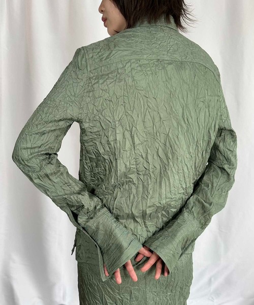 G.V.G.V.（ジーヴィージーヴィー） ブラウス シャツ WRINKLE SATIN 